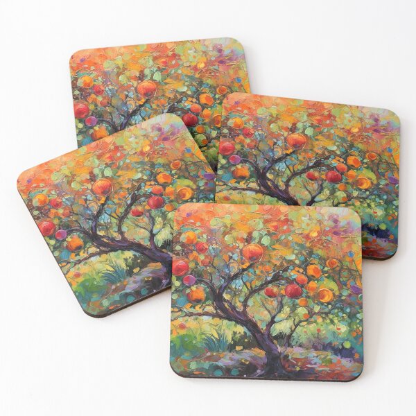 Item preview, Fruit trees - Textured impressionist tree 1 designed and sold by Red Witch Art.
