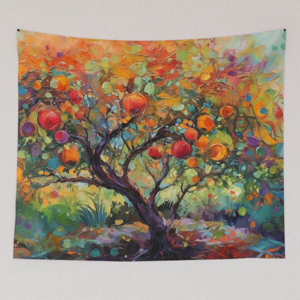Item preview, Fruit trees - Textured impressionist tree 1 designed and sold by Red Witch Art.