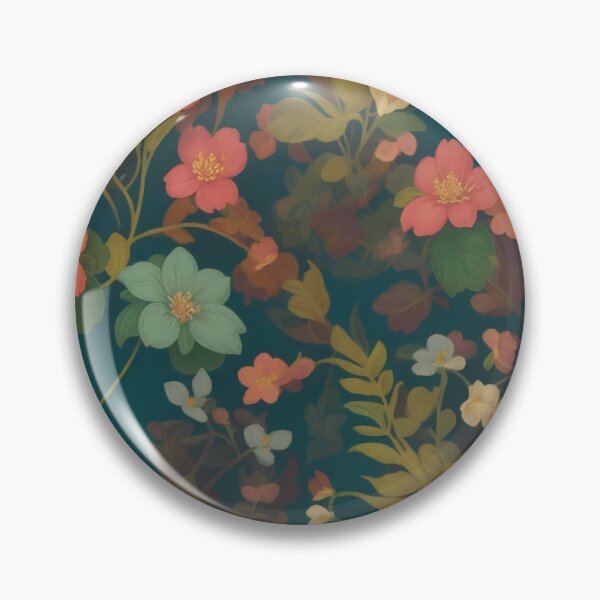 Item preview, Generated 70s Watercolor Tropical Flower and Leaf pattern  designed and sold by AiArtMerch.