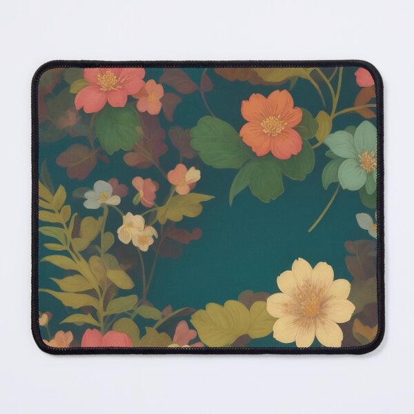 Item preview, Generated 70s Watercolor Tropical Flower and Leaf pattern  designed and sold by AiArtMerch.