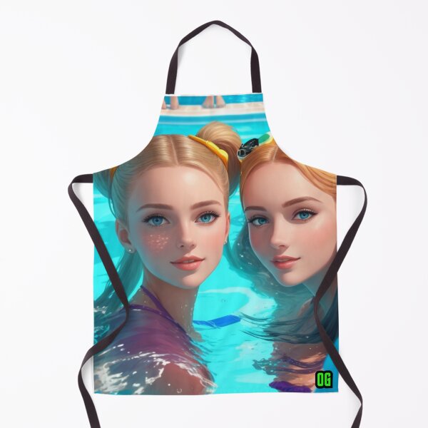 Item preview, two girls in the pool, summer is coming and with it the desire to dive! designed and sold by mirko-rimini.
