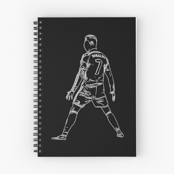 Item preview, Ronaldo Signature Celebration Siuuuuu Line Art White minimal designed and sold by 442workshop.