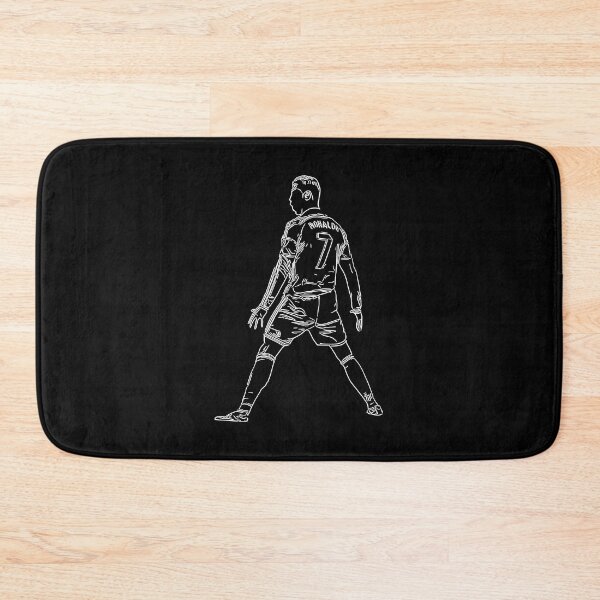 Item preview, Ronaldo Signature Celebration Siuuuuu Line Art White minimal designed and sold by 442workshop.