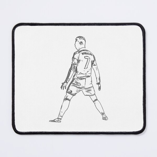 Item preview, Ronaldo Signature Celebration Line Art Black minimal designed and sold by 442workshop.