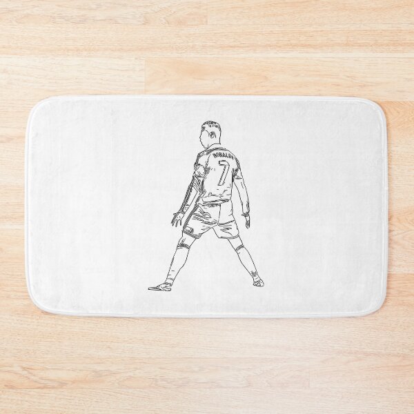 Item preview, Ronaldo Signature Celebration Line Art Black minimal designed and sold by 442workshop.