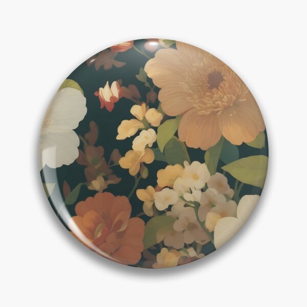 Item preview, Generated 70s Watercolor Tropical Flower and Leaf pattern  designed and sold by AiArtMerch.