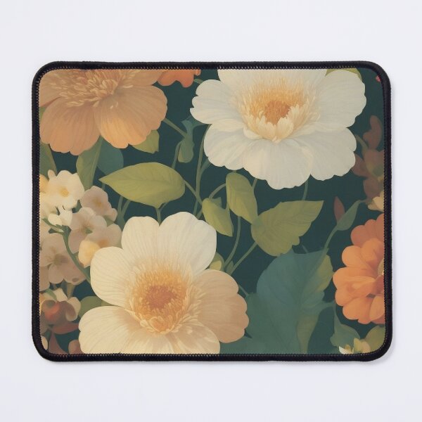 Item preview, Generated 70s Watercolor Tropical Flower and Leaf pattern  designed and sold by AiArtMerch.