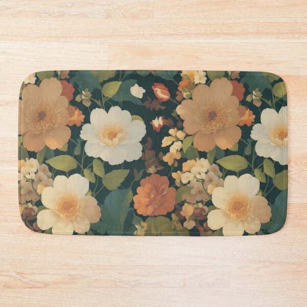 Item preview, Generated 70s Watercolor Tropical Flower and Leaf pattern  designed and sold by AiArtMerch.