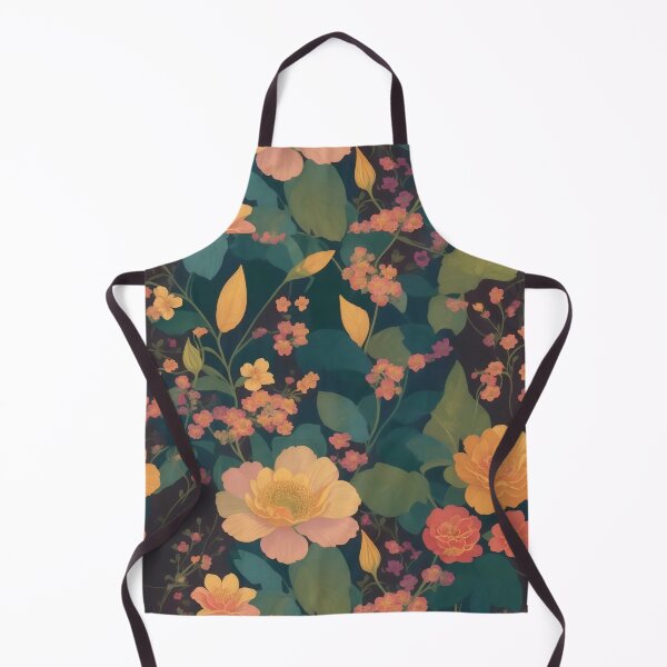 Item preview, Generated 70s Watercolor Tropical Flower and Leaf pattern  designed and sold by AiArtMerch.