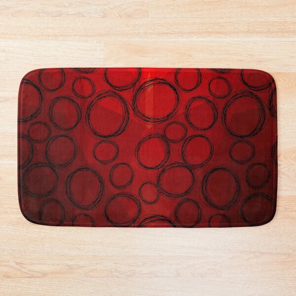 Item preview, Sketched circles on a red background designed and sold by RinaGArt.