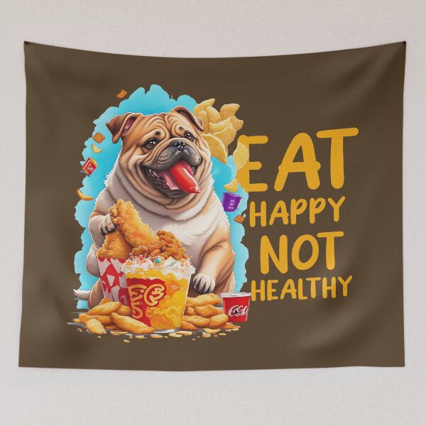Item preview, Eat happy not healthy: Pawsome Munchies designed and sold by Paolospresent.