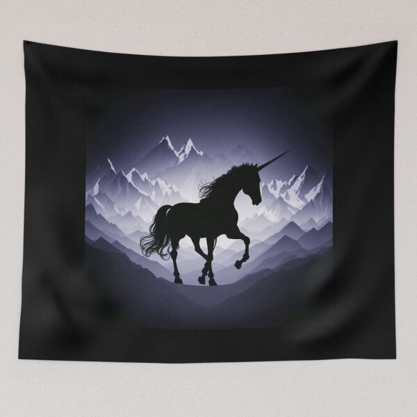 Item preview, Artistic Print of a Unicorn in the Mountains designed and sold by TGAL2.