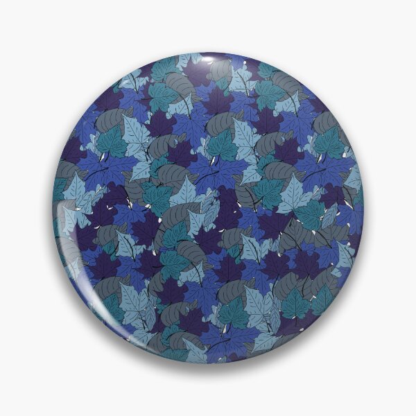 Item preview, Falling Autumn Blue leaves decorative pattern  designed and sold by Donutlovers.