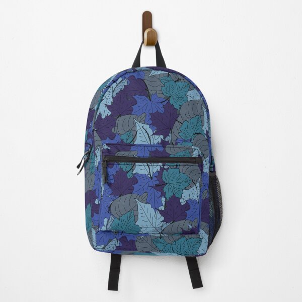 Item preview, Falling Autumn Blue leaves decorative pattern designed and sold by Donutlovers.