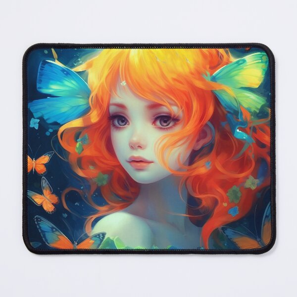Item preview, Cute RedHead Fairy designed and sold by Red Witch Art.