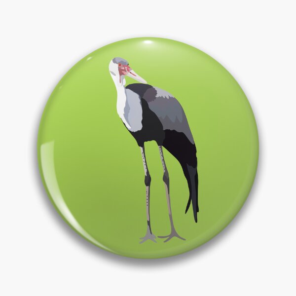 Item preview, W is for Wattled Crane,Wattled Crane – Majestic African Wetland Bird Illustration designed and sold by PrettylittlepastelUk.