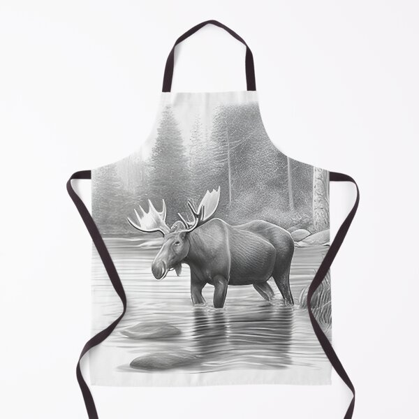 Item preview, Moose pencil drawing designed and sold by Pencil-Art.