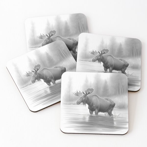 Item preview, Moose pencil drawing designed and sold by Pencil-Art.