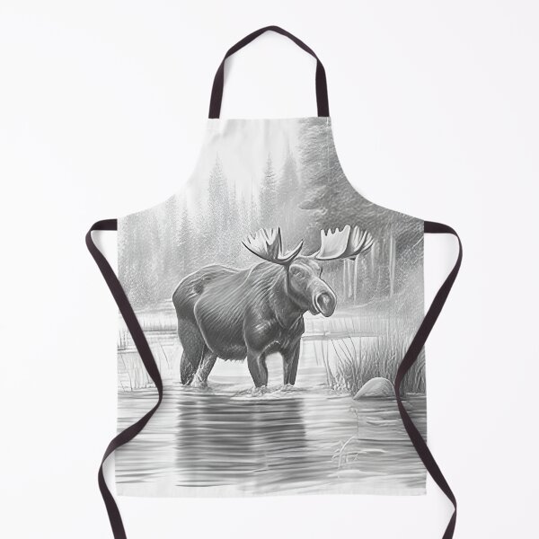 Item preview, Moose pencil drawing designed and sold by Pencil-Art.