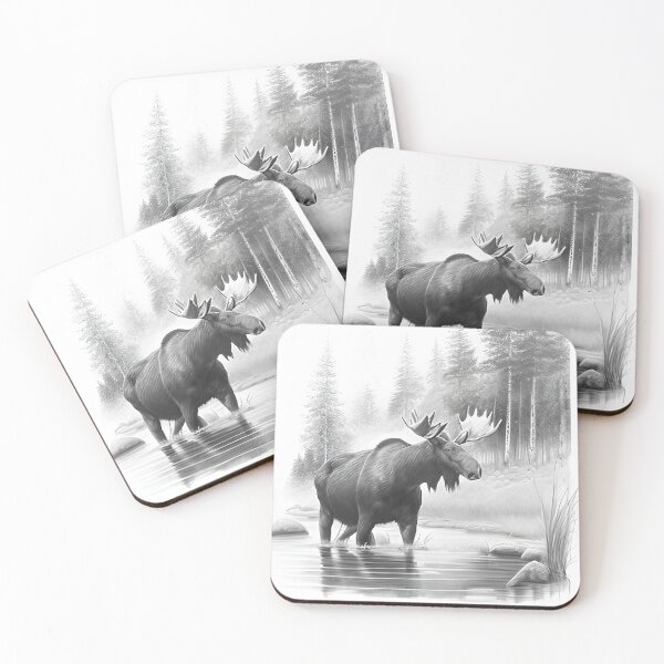 Item preview, Moose pencil drawing designed and sold by Pencil-Art.