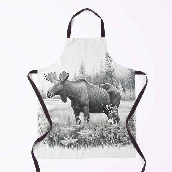 Item preview, Moose pencil drawing designed and sold by Pencil-Art.