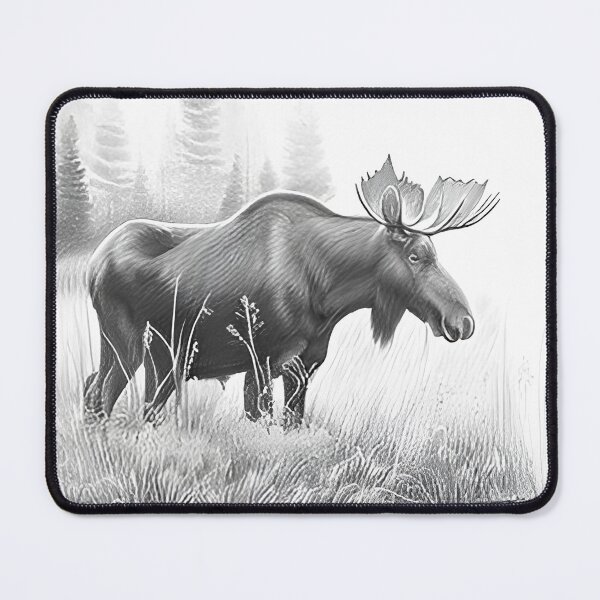 Item preview, Moose pencil drawing designed and sold by Pencil-Art.