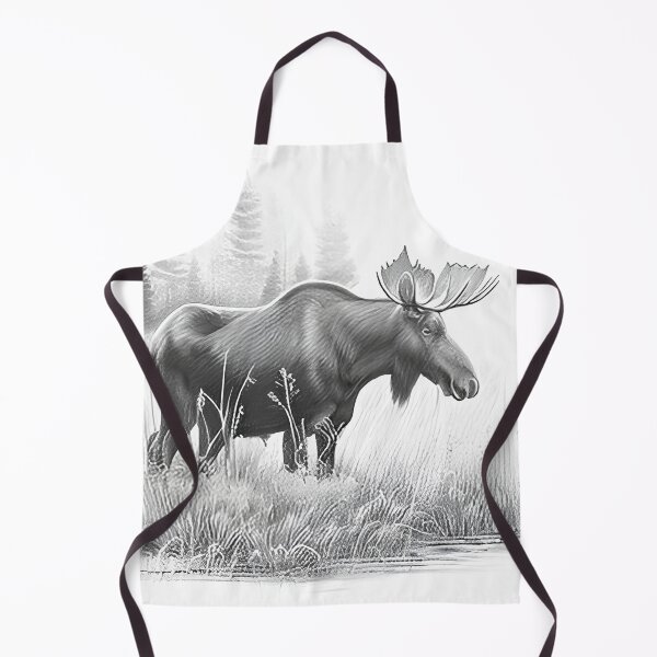 Item preview, Moose pencil drawing designed and sold by Pencil-Art.