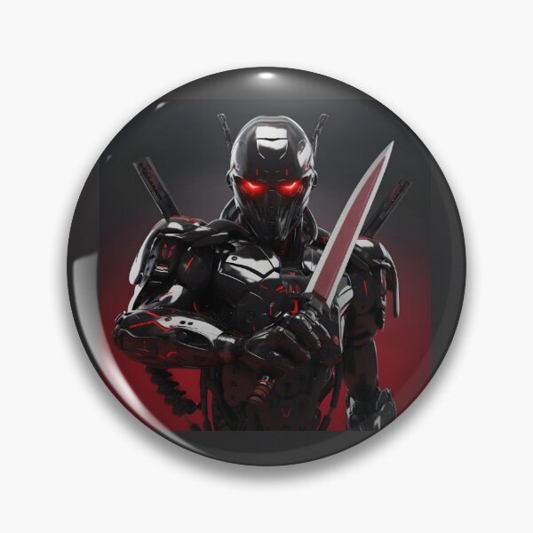 Item preview, red eye ninja robot katana designed and sold by boldbrushstroke.