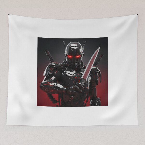 Item preview, red eye ninja robot katana designed and sold by boldbrushstroke.