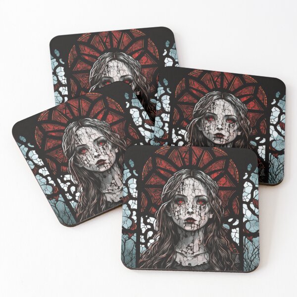 Item preview, Stained Glass Zombie Girl Villager designed and sold by Nightarcade.