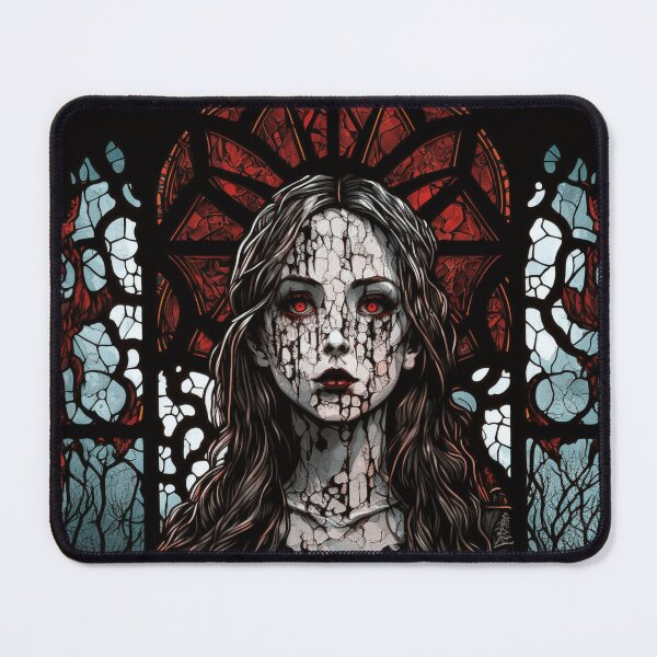 Item preview, Stained Glass Zombie Girl Villager designed and sold by Nightarcade.