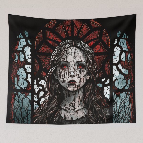 Item preview, Stained Glass Zombie Girl Villager designed and sold by Nightarcade.