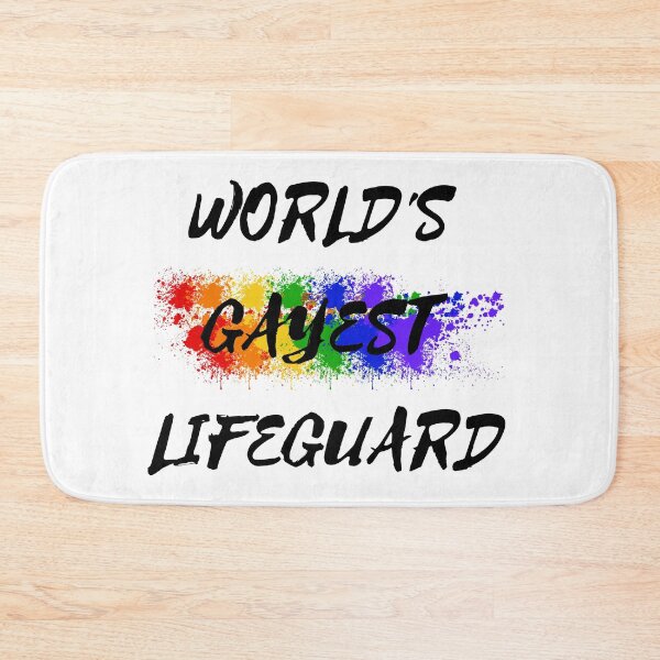 Item preview, World's Gayest Lifeguard designed and sold by LuckyKermit.
