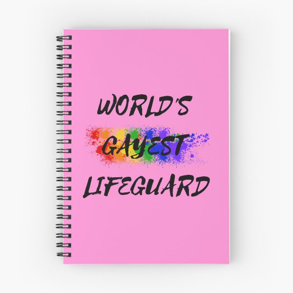 Item preview, World's Gayest Lifeguard LGBT Humor With Rainbow Colors For Proud Queer Lifeguards In Pink designed and sold by LuckyKermit.