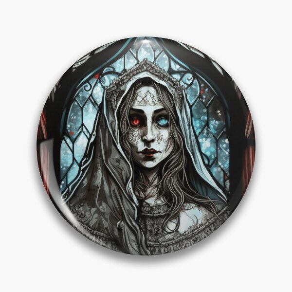 Item preview, Stained Glass Zombie Girl Villager designed and sold by Nightarcade.
