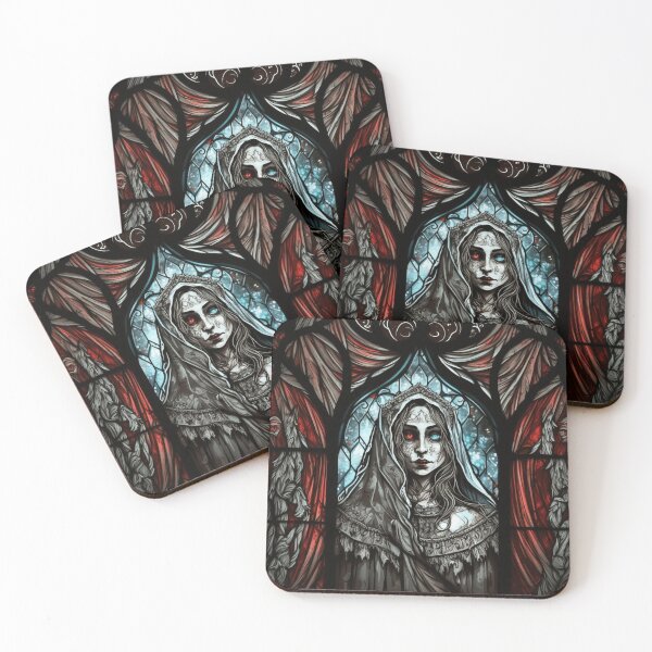 Item preview, Stained Glass Zombie Girl Villager designed and sold by Nightarcade.