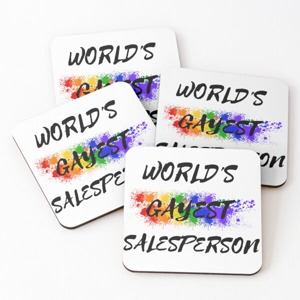 Item preview, World's Gayest Salesperson designed and sold by LuckyKermit.