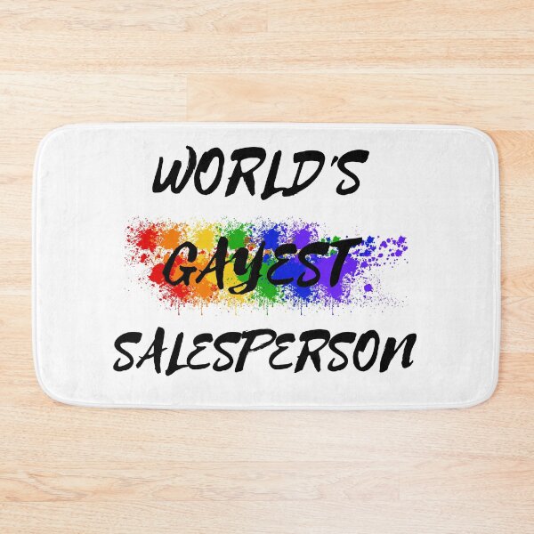 Item preview, World's Gayest Salesperson designed and sold by LuckyKermit.