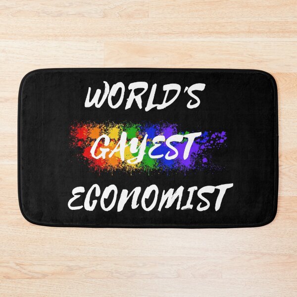 Item preview, World's Gayest Economist LGBT Humor With Rainbow Colors For Proud Queer Economists In Black designed and sold by LuckyKermit.