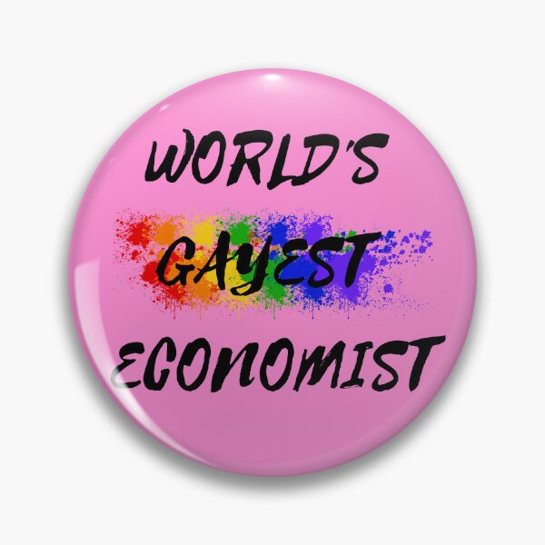 Item preview, World's Gayest Economist LGBT Humor With Rainbow Colors For Proud Queer Economists In Pink designed and sold by LuckyKermit.