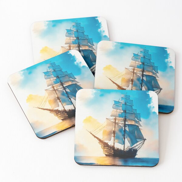 Item preview, Ghostly sail ship  designed and sold by SimpleWallArt.