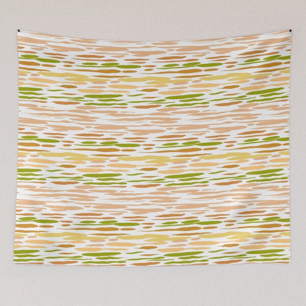Item preview, Simple lines horizontal orange green yellow pattern  designed and sold by SILVERAPPLE.