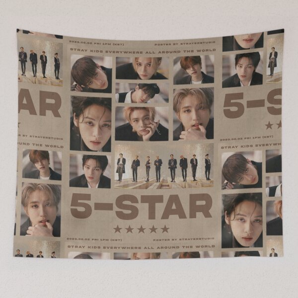 Item preview, Stray Kids 5STAR SKZ 스트레이 키즈 3RACHA ot8 members poster comeback concept kpop boy group jyp designed and sold by Kpop-Noona.