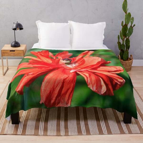 Item preview, Bumble bee flying over red flower designed and sold by olena2552.