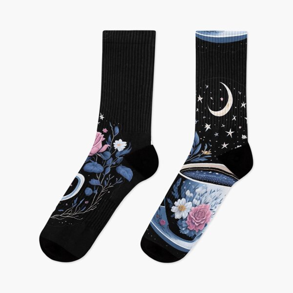 Item preview, Cup of coffee and Pink Roses Moon and Stars Starry Night designed and sold by Shaymalily.