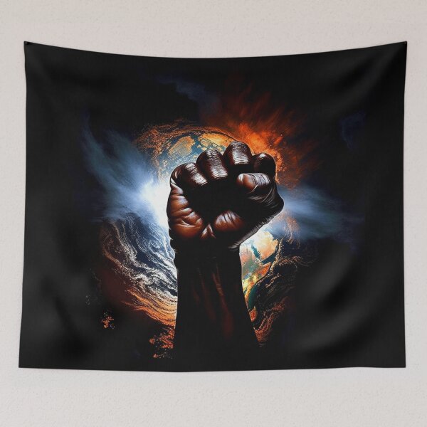 Item preview, The Freedom Fist w/earth background designed and sold by Artbyminga.