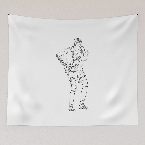 Item preview, Peter Crouch Robot Dance Signature Celebration Line Art Black minimal designed and sold by 442workshop.