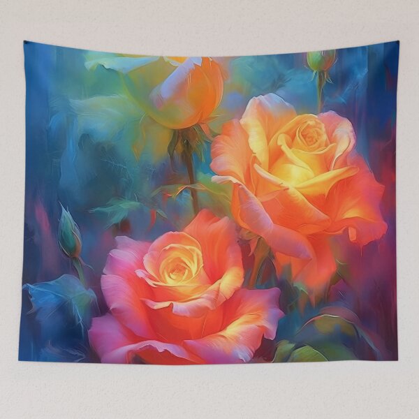 Item preview, Glowing Roses painting 1 designed and sold by Art by Lilia.
