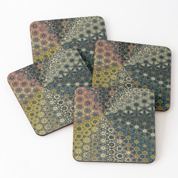 Item preview, Victorian Style Kaleidoscope Star Pattern in Rich Fabric Colours designed and sold by Trevor Hirst.