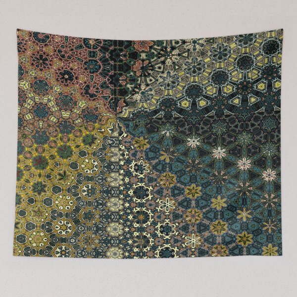 Item preview, Victorian Style Kaleidoscope Star Pattern in Rich Fabric Colours designed and sold by Trevor Hirst.